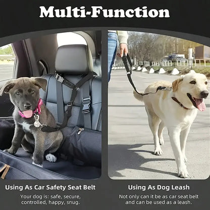 Pawzseek Adjustable Dog Car Seat Belt Harness - Durable and User-Friendly Pet Safety Accessory for Travel