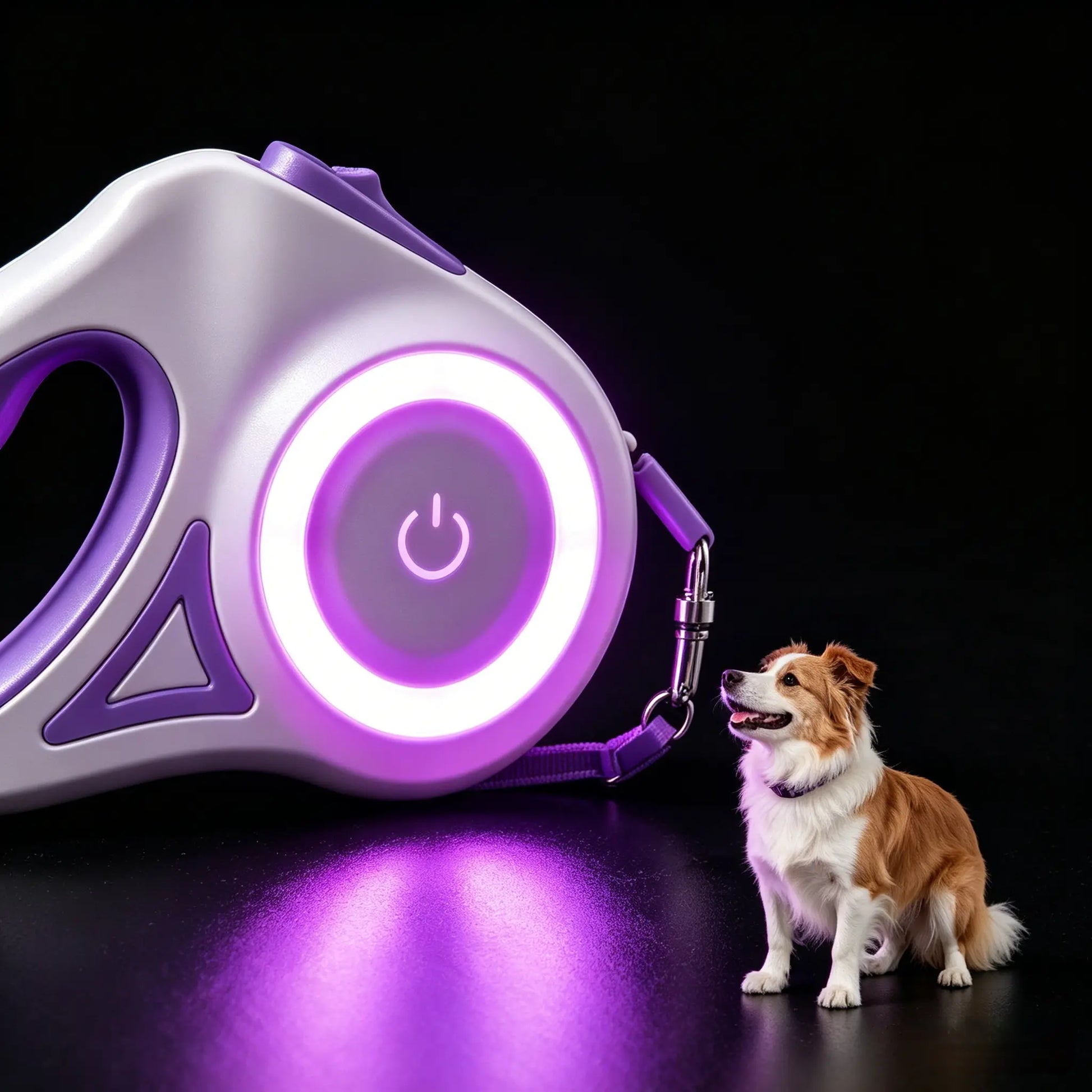 Pawzseek LED Retractable Dog Leash for Enhanced Nighttime Walking Experience