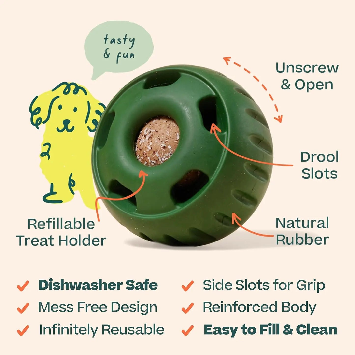 Pupsicle - Durable Interactive Dog Toy for Small Breeds (10-25 lbs) - Safe, Low-Mess Design to Engage and Entertain Your Dog