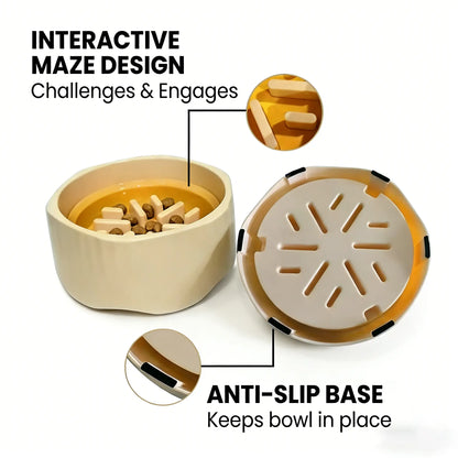 Slow Feeder Dog,Anti-Slip Feeder Slo Anti-Choking Removable Easy Clean Slow Feeder down Eating for Mediumsized Dogs Small Dog Puzzle Toys Pet Bowls Dogfood